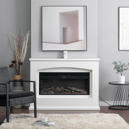 120cm W Electric Fireplace Mantel with 7 Multi-Color Flames