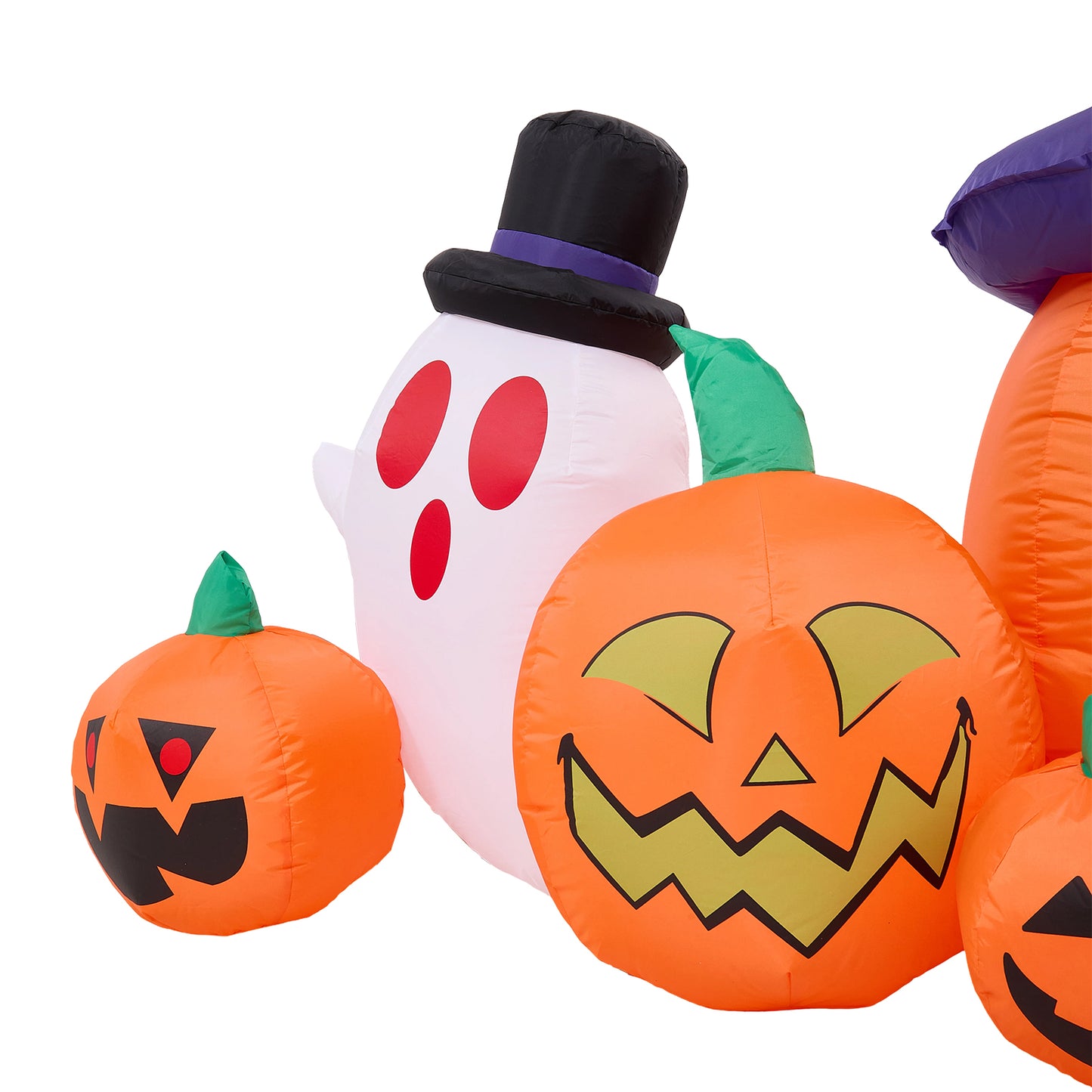 8ft Halloween Inflatable Pumpkin Outdoor Decorations with Ghost