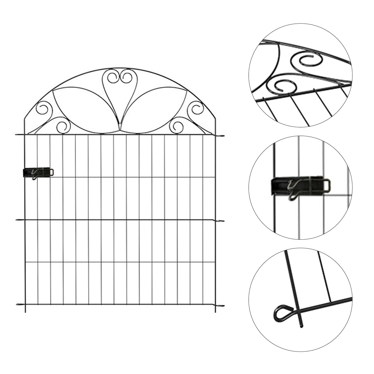 10-Panel Decorative Garden Fence Set
