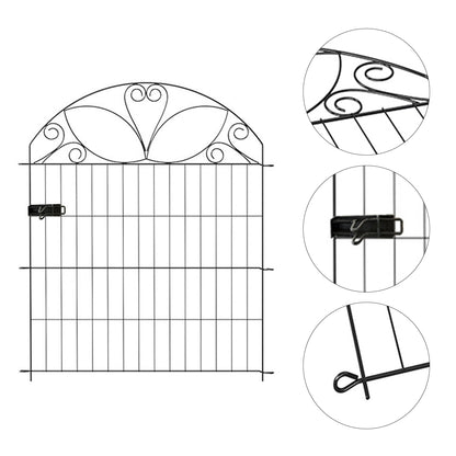 10-Panel Decorative Garden Fence Set