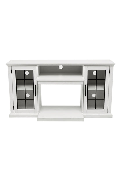Electric Fireplace TV Stand with Glass Door Storage