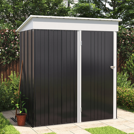 3X5FT Outdoor Metal Garden Storage Shed with Shelves