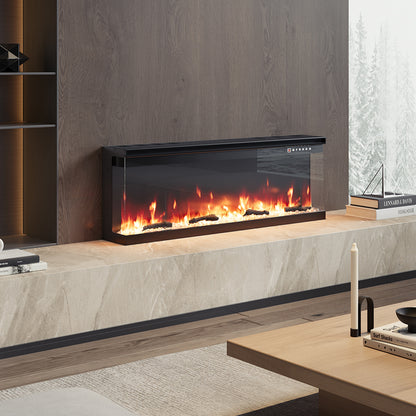 50inch Recessed and Freestanding Electric Fireplace with Remote Control