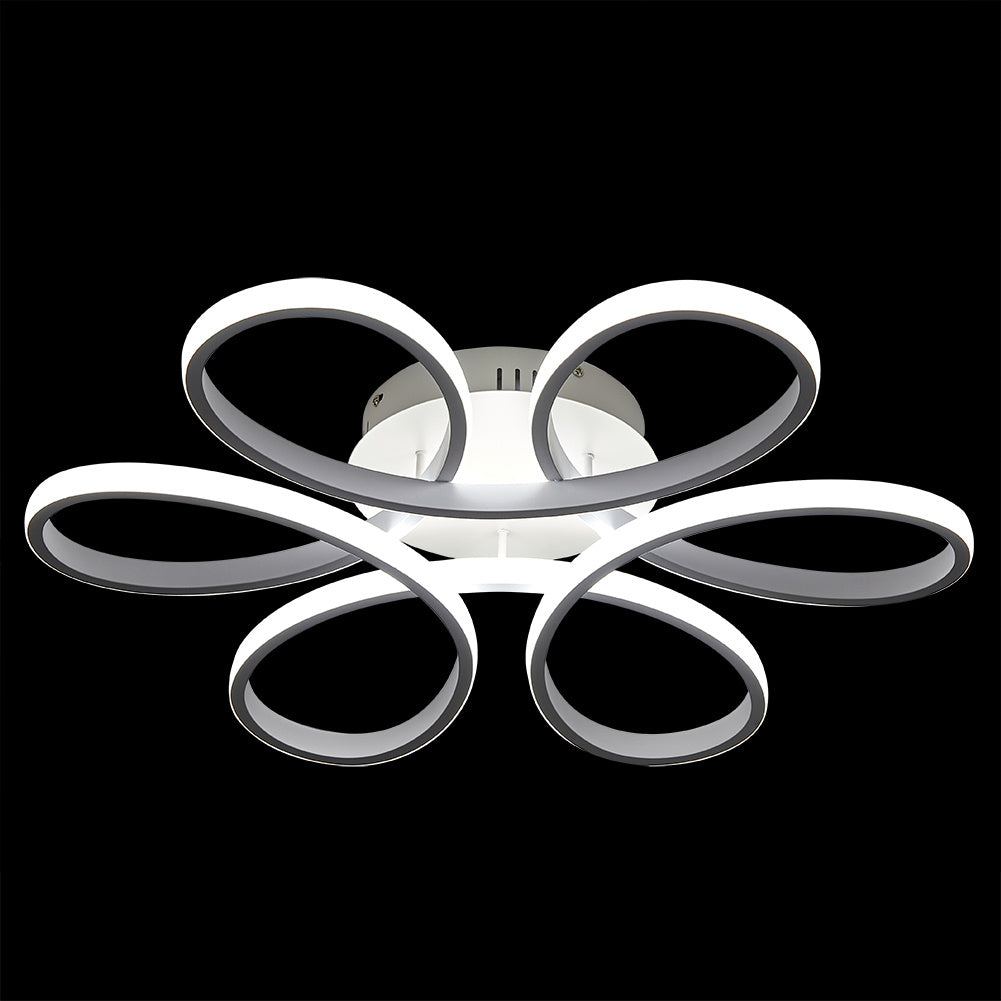Modern Acrylic Light-adjusted Petal LED Semi Ceiling Light