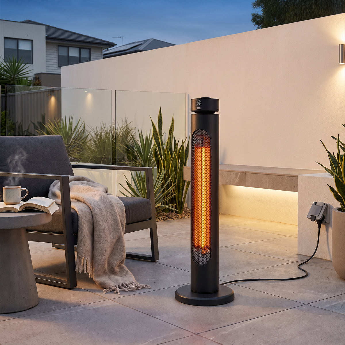 2000W Freestanding Infrared Patio Heater with Remote Control IP45 Rated