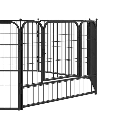8-Panel Metal Pet Playpen with Gate