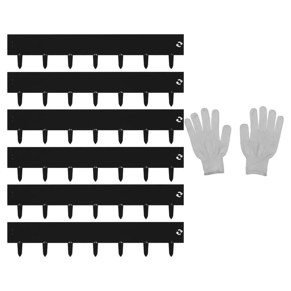 6 Pcs Metal Garden Edging Borders