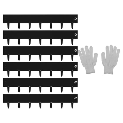 6 Pcs Metal Garden Edging Borders
