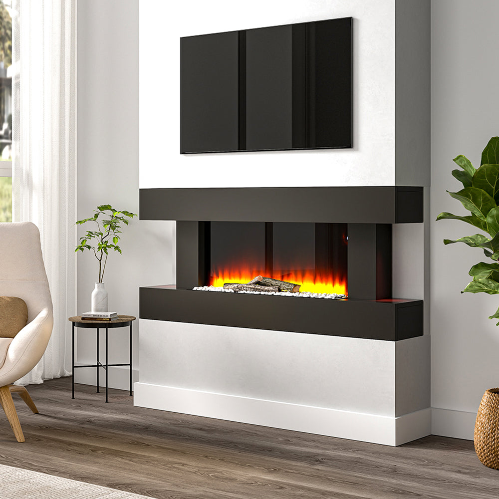 52 Inch Wall Mounted Electric Fire with Remote Control