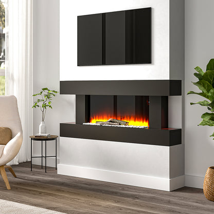 52 Inch Wall Mounted Electric Fire with Remote Control