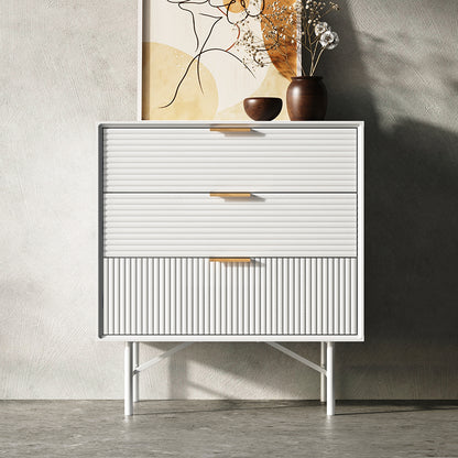 3-Tier Bedroom Striped Storage Cabinet