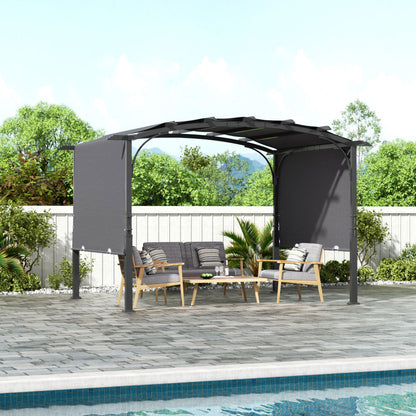 Retractable Arc-Shaped Steel Pergola