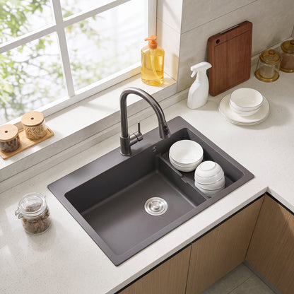 Modern Quartz Resin Composite Kitchen Sink with Waste Kit