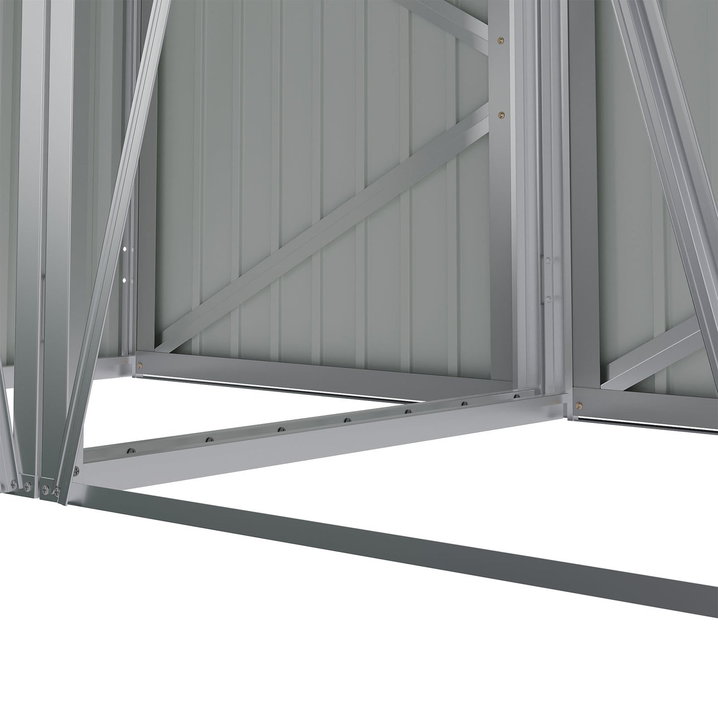 5x4 FT Metal Double Bin Storage Shed