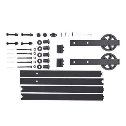 200cm Black Sliding Barn Door Hardware Kit
