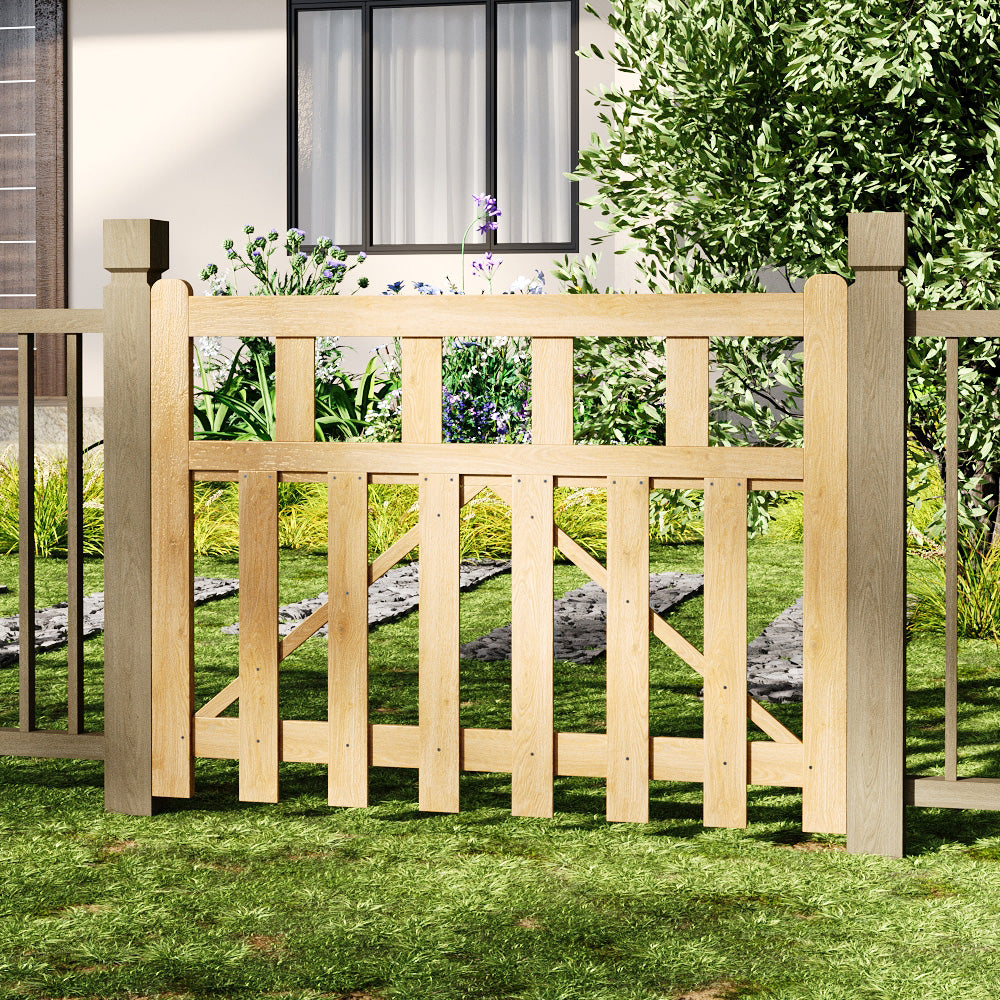 4x3ft Outdoor Wooden Garden Gate Fence Door