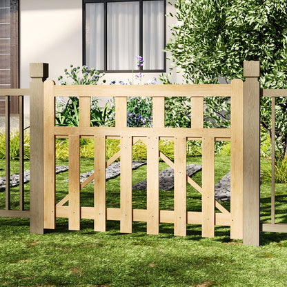 4x3ft Outdoor Wooden Garden Gate Fence Door