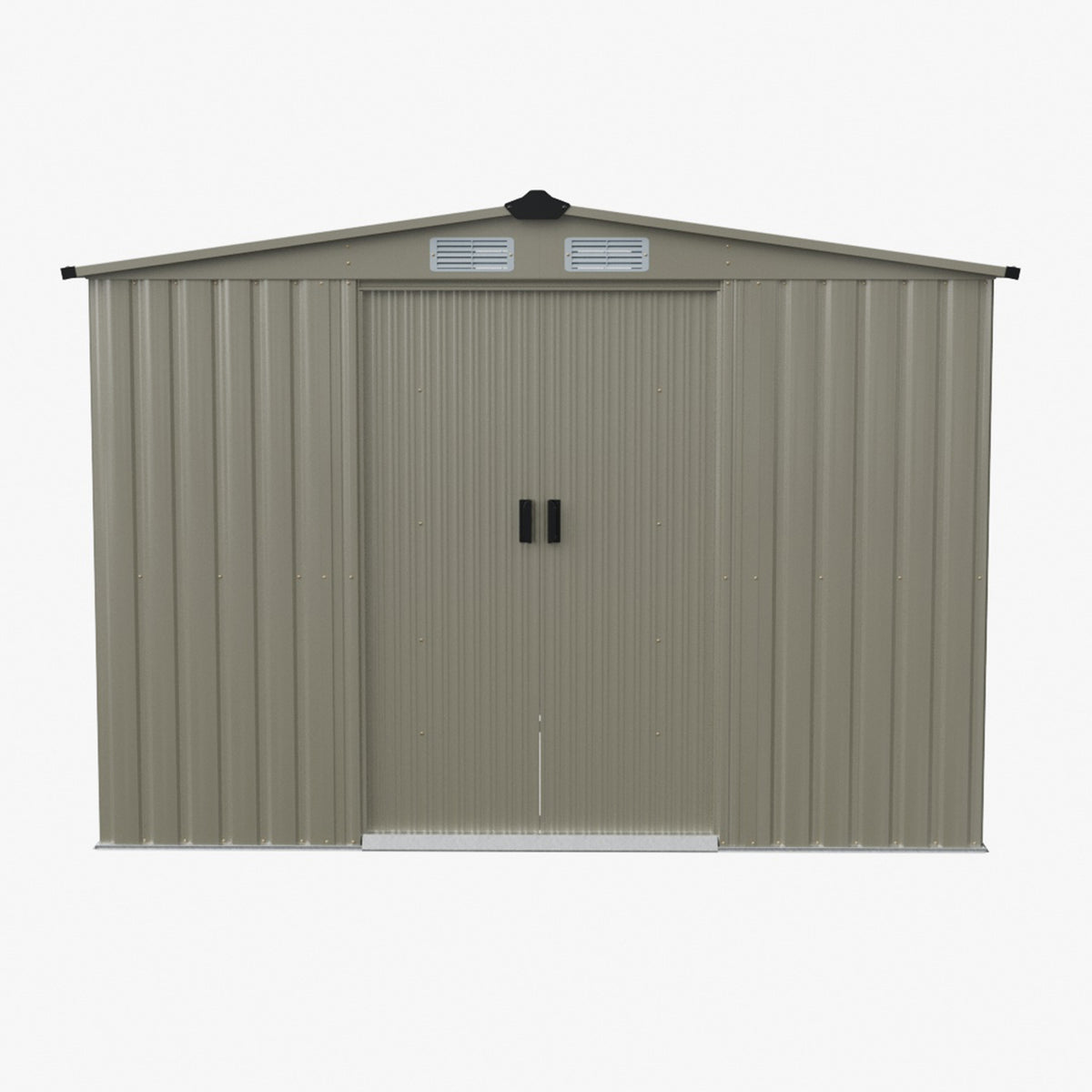 8 x 6 ft Metal Garden Storage Shed with Apex Roof & Double Doors