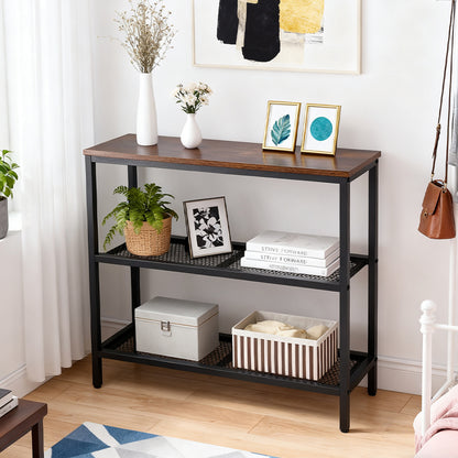3-Tier Industrial Console Table