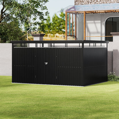 13x10FT Metal Garden Shed with Double Doors
