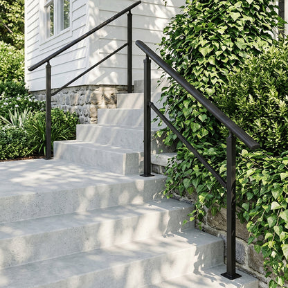 Outdoor Carbon Steel Step Handrail Railing Kit