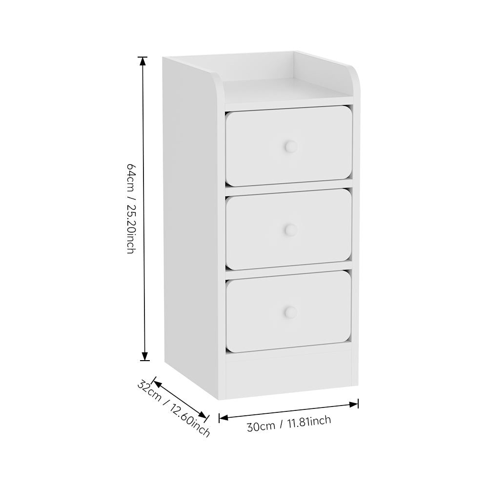 Modern 3-Drawer Bedside Table