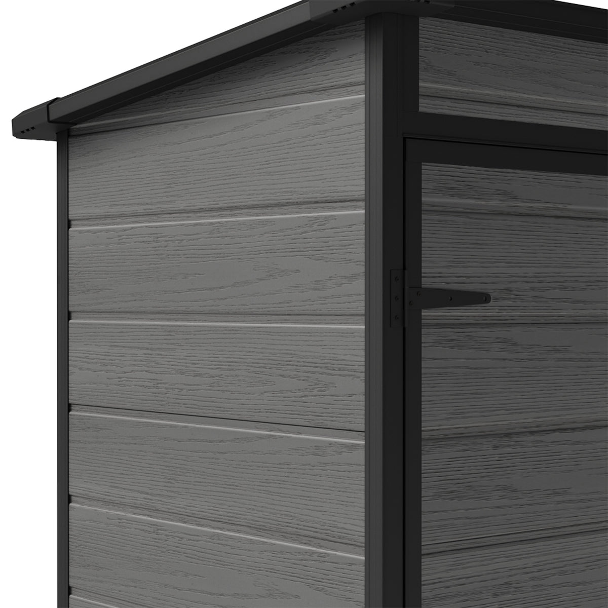 5 x 3 ft Plastic Garden Storage Shed with Pent Roof & Lockable Door