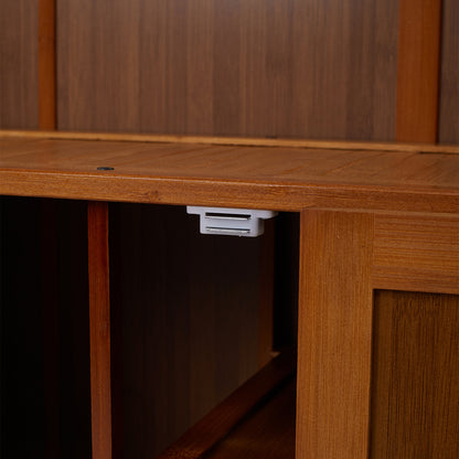 Shoe Storage Cabinet with Folding Doors