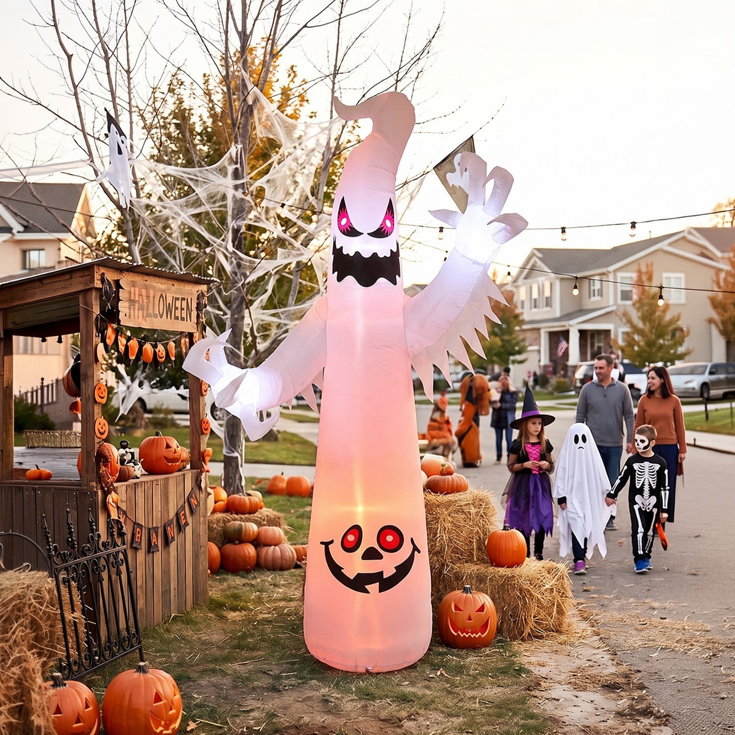 7 FT Halloween Inflatable Ghost with LED Lights