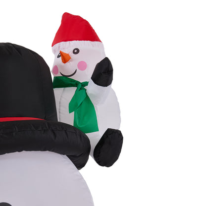 2.1m Christmas Inflatable Snowman Family with LED Lights