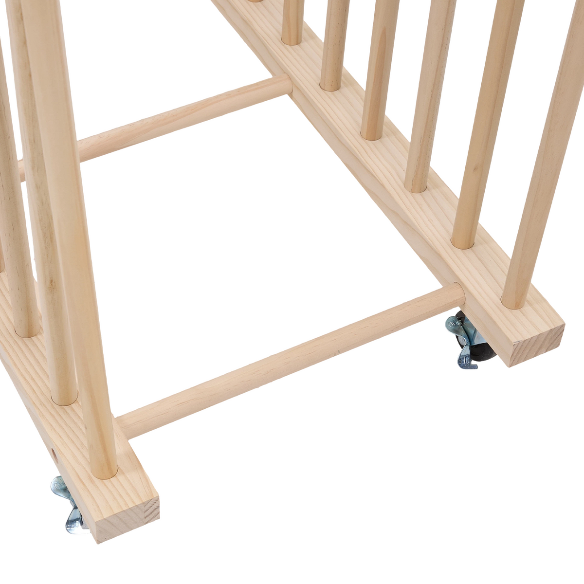 7 Slots Wooden Canvas Art Storage Rack with Castors