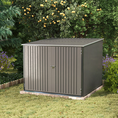 195CM Wide Steel Garden Shed For 4 Bicycles