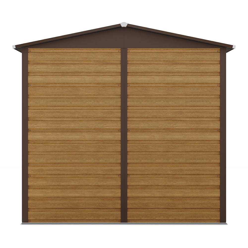 Outdoor Galvanized Steel Tawny Storage Shed