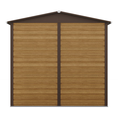 Outdoor Galvanized Steel Tawny Storage Shed