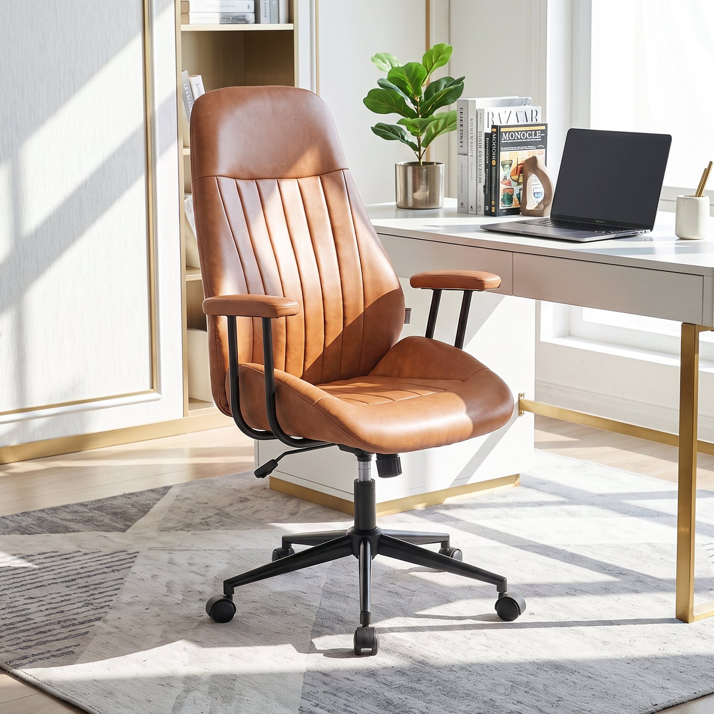 Mid-Century Modern Office Chair with Casters