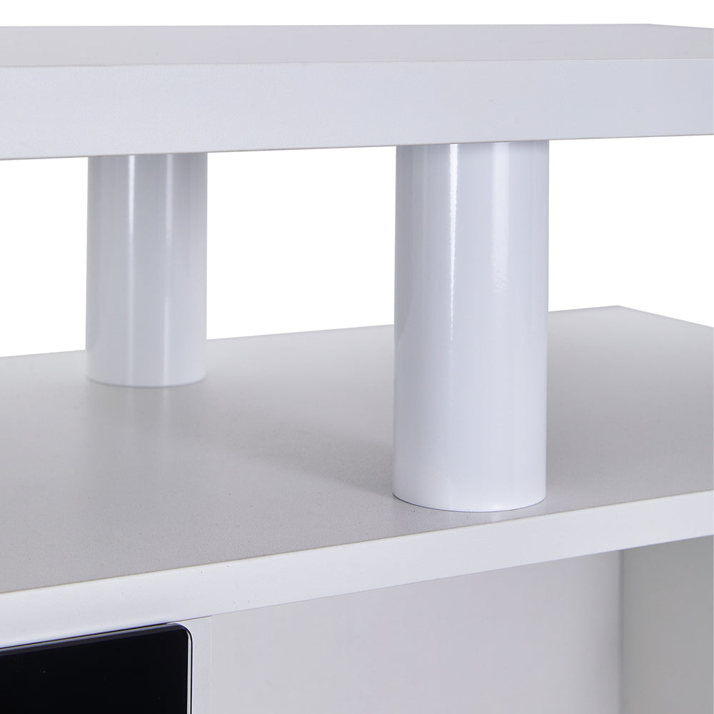 Recessed Electric Fireplace TV Stand with Remote Control