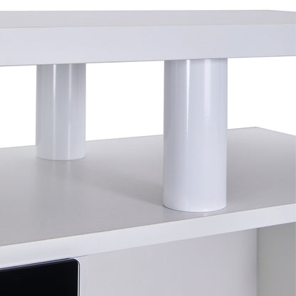 Recessed Electric Fireplace TV Stand with Remote Control