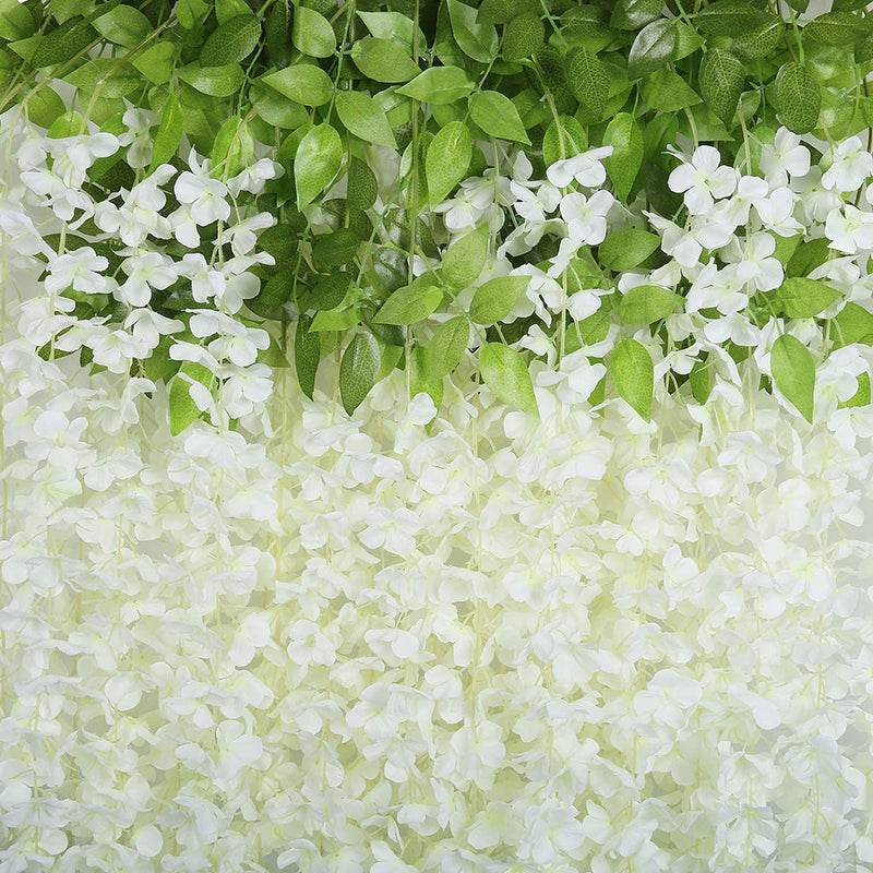 12pcs Artificial Purple Wisteria Hanging Vines