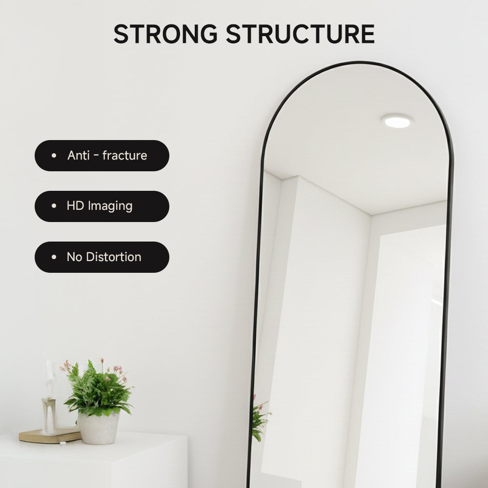 Metal Frame Full Length Mirror with Stand