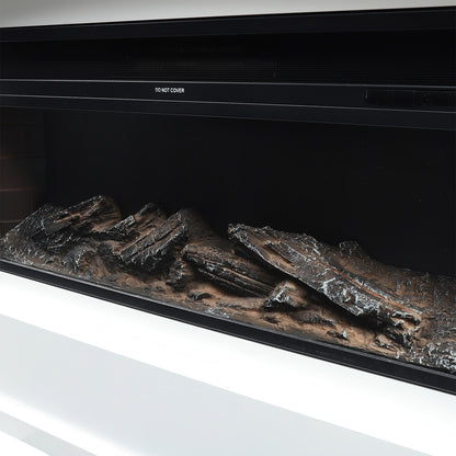 120cm W Electric Fireplace Mantel with 7 Multi-Color Flames
