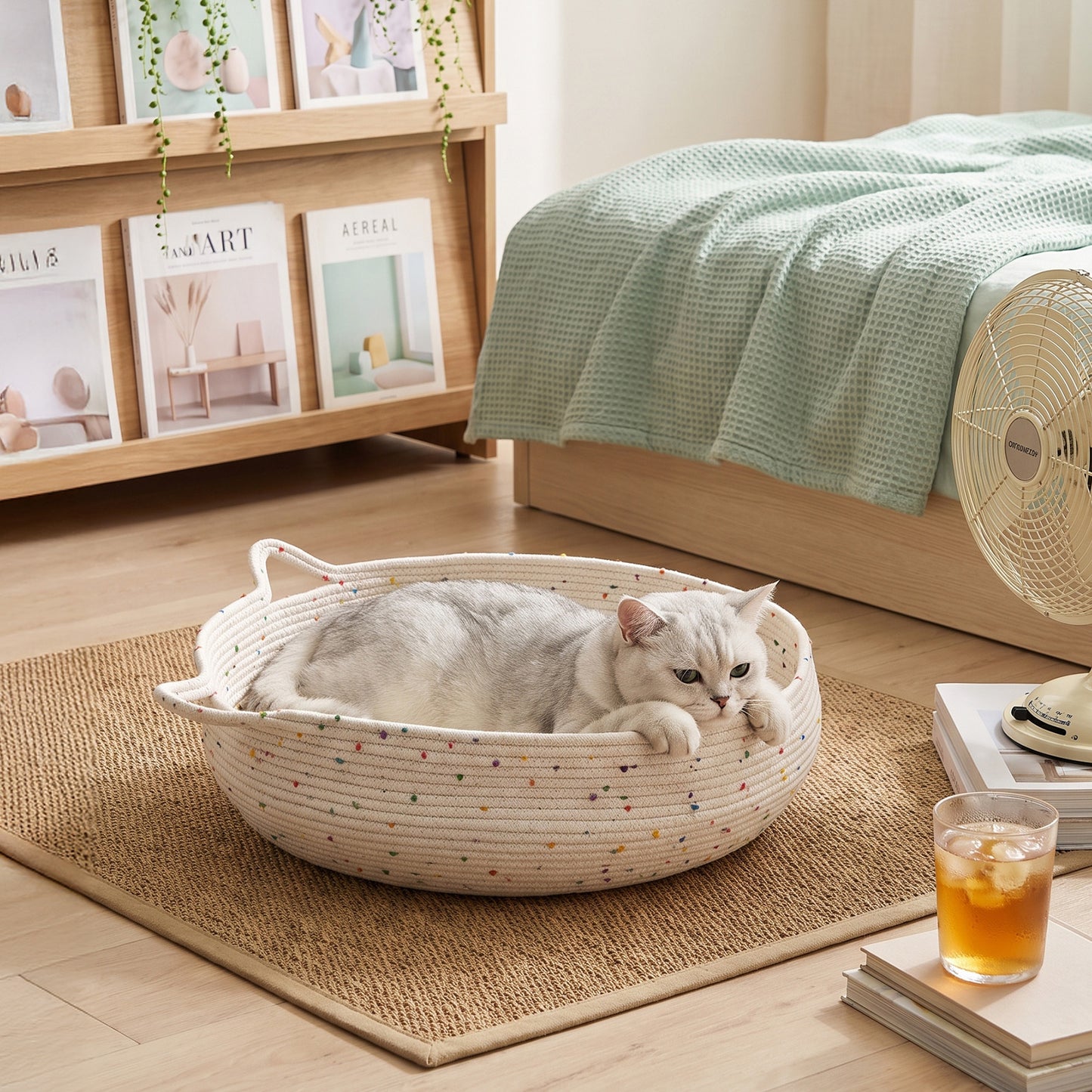 Cotton Rope Pet Bed with Cushion