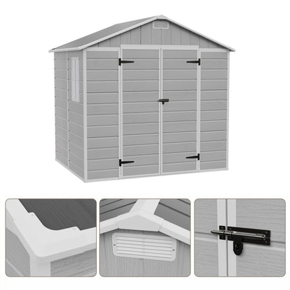 7x6 FT Large Garden Storage Shed