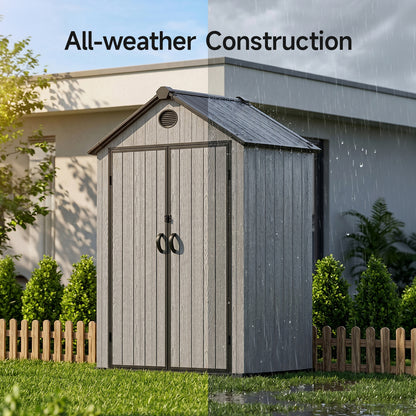 Plastic Garden Storage Shed with Apex Roof