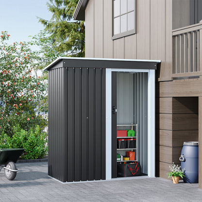 3 x 5FT Outdoor Metal Storage Shed with Lockable Door