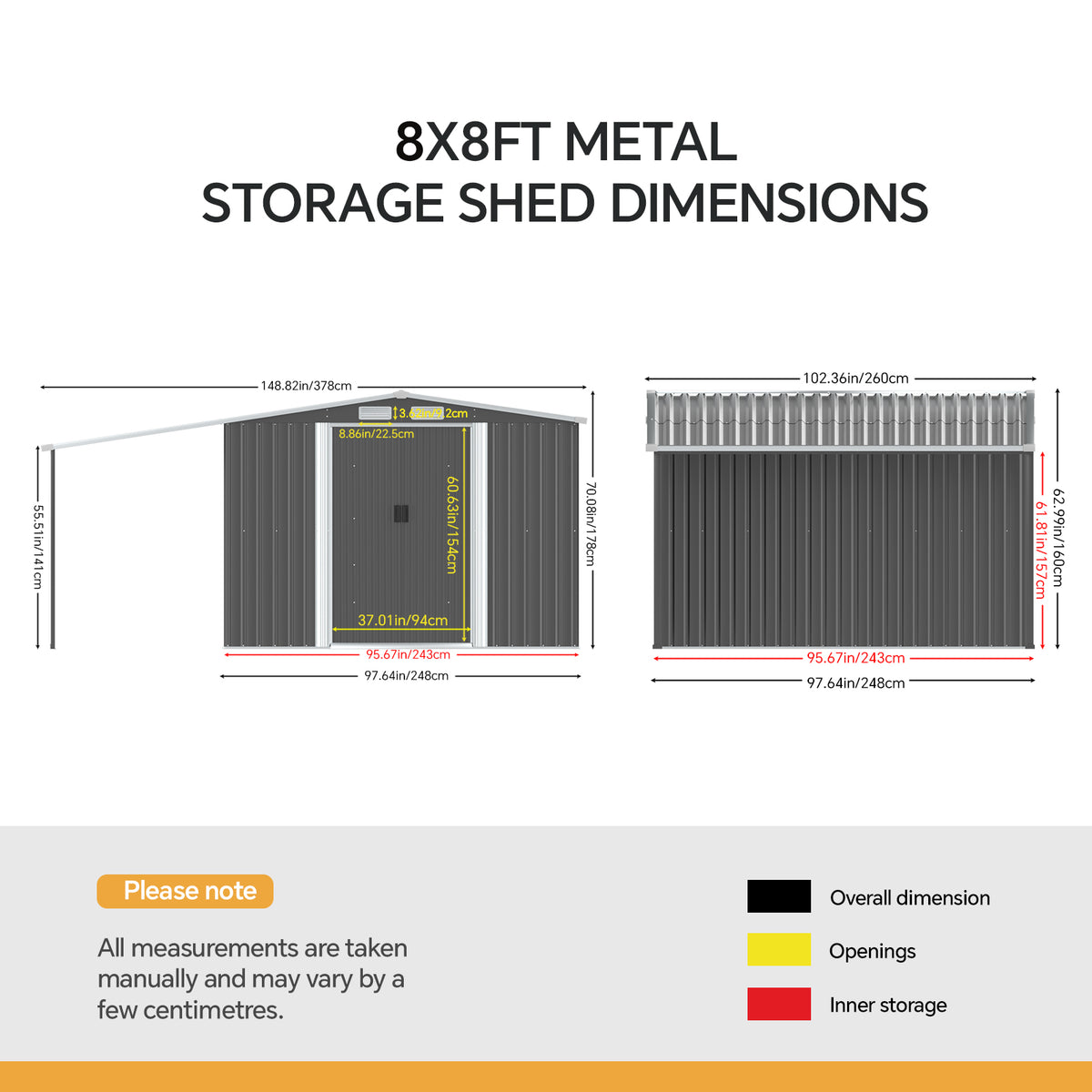 Metal Storage Shed Side Lean to
