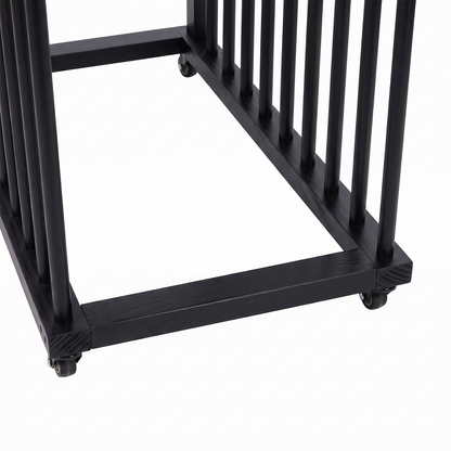 9 Slots Wooden Canvas Art Storage Rack with Castors