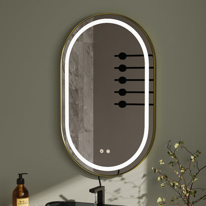 Wall Mounted Oval LED Bathroom Mirror
