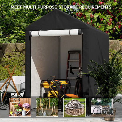 4x6FT Outdoor Storage Shed Bicycle Shelter