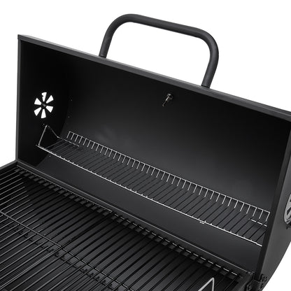 Outdoor Garden Charcoal Smoker BBQ Grill with Wheels