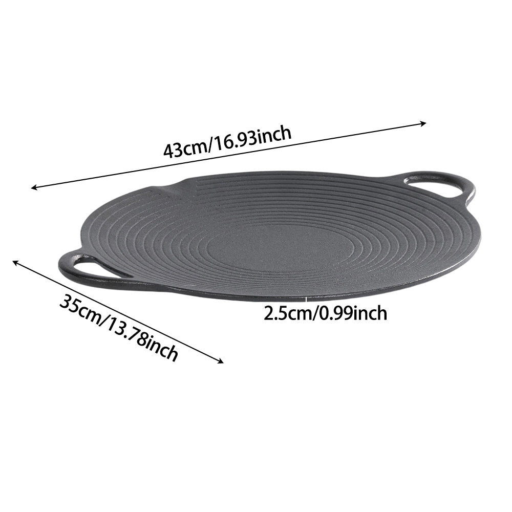 Pre-Seasoned Round Cast Iron Grill Pan